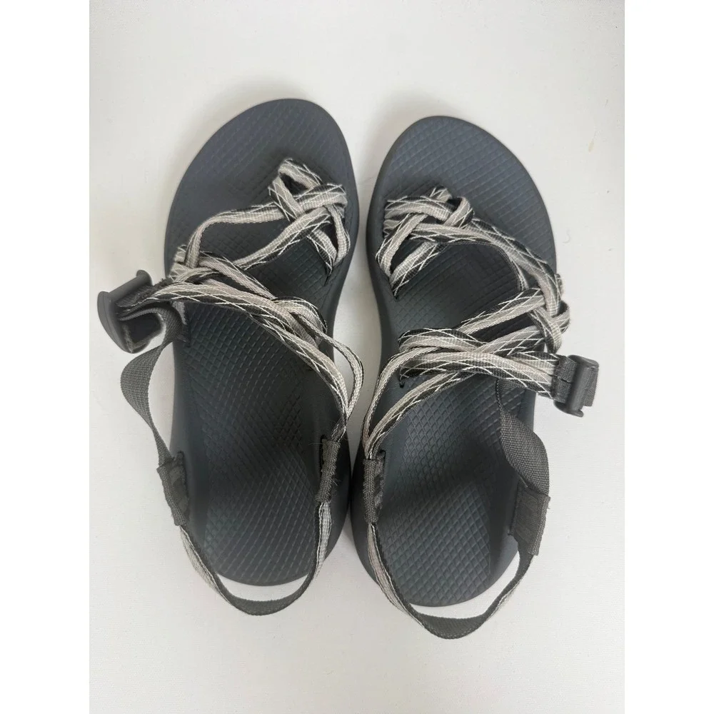 Chaco Z Cloud 2 Womens Sandals Gray Black Strappy Toe Loop Sport Shoes Size 7 7